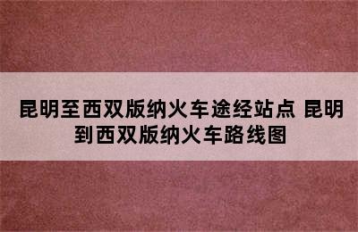 昆明至西双版纳火车途经站点 昆明到西双版纳火车路线图